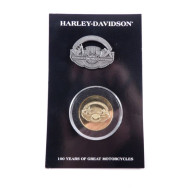 Harley Davidson 100th Anniversary Celebration Pin-Coin Set Celebration