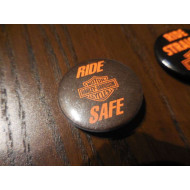 HARLEY DAVIDSON Ride Safe Pin Back Button used