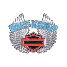 Odznáček s třpytkami Harley-Davidson - křídla a Bar and Shield P086844 4,5 x 3,5 cm