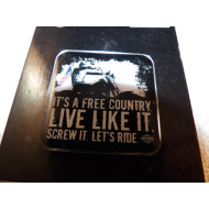 Harley-Davidson It's a free country Live like it Pin