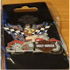 Harley Davidson - Biker Babe Racing Pin