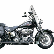 Výfuky - černé svody Samson True Dual Crossover pro Harley Softail 
