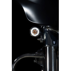 Front Harley-Davidson INSERT LED Turn signal Amber/white by CUSTOM DYNAMICS ProBEAM ECE/SAE