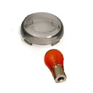 E-Marked Harley Davidson Smoke Turn Light Lens Amber Bulb 1pc