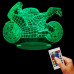 3D dekorace motocykl noční světlo přes USB