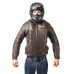 Helite Biker Airbag Brown Vintage Leather Jacket