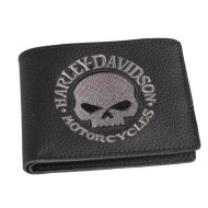 Harley-Davidson Willie G Skull Leather Wallet, small