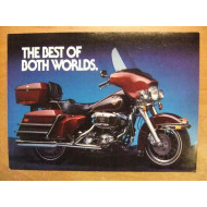 1982 Harley Davidson Electra Glide retro Postcard The best of both Worlds