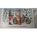 Harley Davidson Christmas Wishes Postcard