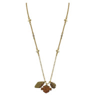 Harley-Davidson Women's Three Charm Gold Plated Necklace 97798-16VW