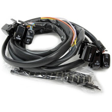 Handlebar Wiring Harness 50" w. black Switches HD 96up for Harley-Davidson