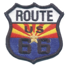 Route 66 Arizona flag 1117 biker patch 2.5" x 2.5"