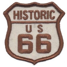 US Route 66 HISTORIC US 66 souvenir embroidered biker patch 2.5" x 2.5"
