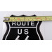 Route 66 Main Street USA Black White Logo Decal Sticker 3,5"