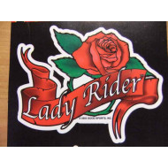 Biker Lady Rider Transparent Rose Decal D1823