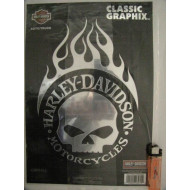 Harley-Davidson Xlarge Willie G Flames Decal 9x13"