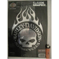 Harley-Davidson Xlarge Willie G Flames Decal 9x13"