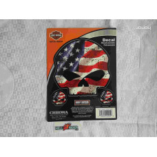  Harley-Davidson American Flag Skull Sticker Decal  5x5"