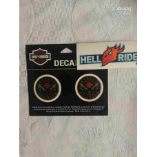 2pcs Harley-Davidson Velocity Eagle Gel Dome Decals, XS Size - 1.5 x 1.5 in 