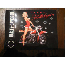 Harley Davidson postcard - decal Happy Holidays