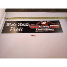Harley Davidson Ride With Pride Decal 12" x 3"