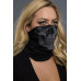 Neoprenová ochrana celého obličeje - lidská lebka (facemask)