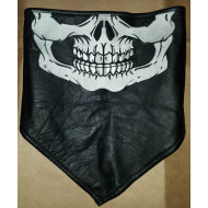 Skull Leather Face Mask Wrap w/Fleece 