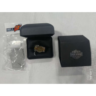 Harley-Davidson Men's Industrial Brass & Steel Ring, Stainless Steel HSR0036 size 13