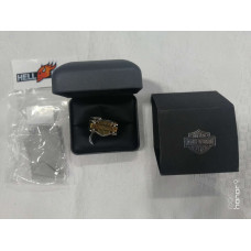 Harley-Davidson Men's Industrial Brass & Steel Ring, Stainless Steel HSR0036 size 13
