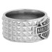Harley-Davidson Men's Studded Pyramid Bar & Shield Ring, Stainless Steel HSR0043 size 10