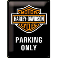 Harley Davidson Motorcycles Parking Only Bar Shield steel sign 16x12