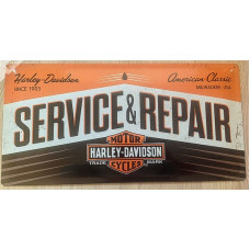 Plechová cedule Harley-Davidson Service & Repair 25x50cm