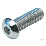Chrome Screw by CCE 1/4-20X5/8 BUTTON HEAD SCREW for Harley