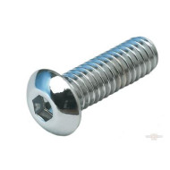 5pcs Derby Cover Chrome Screws by Drag Specialties 1/4-20X3/4 BUTTON HEAD SCREW Chrome for Harley