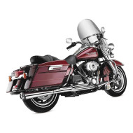 KERKER EXHAUST 2-1 Chrome Harley Touring 95-06, SuperMegs Exhaust for Touring