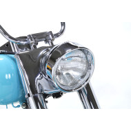 Outer Headlamp Chrome Frenched Trim Ring with Visor for Harley-Davidson 7" look of the 1950's