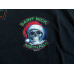 Men's Biker Short Sleeve Saint Nick Skull Christmas T-Shirt XLarge