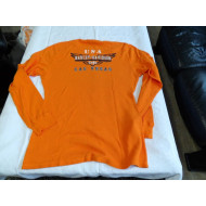 Harley Davidson Men's Thermo Orange LS Shirt Live Hard Ride Easy USA Eagle 4XL