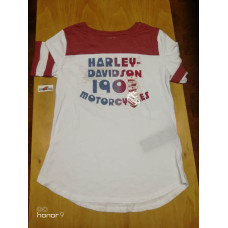 Harley Davidson Women's Retro Varsity T-shirt, Size Medium 96242-18VW