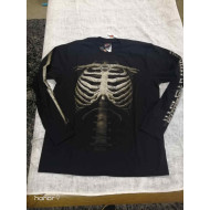 Pánské triko s dlouhým rukávem Harley Davidson skeleton, černé, vel. L