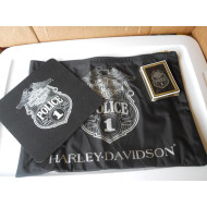 Harley Davidson policejní sada: podložka, taška a karty