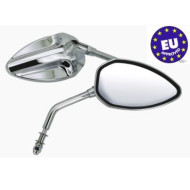 EU Approved Chrome Mirrors for Harley-Davidson E-mark by Zodiac